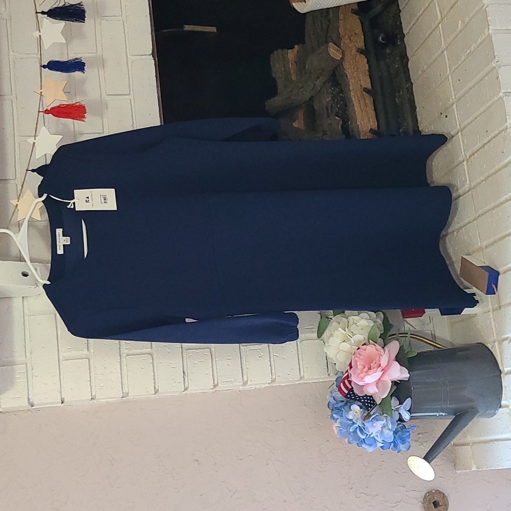 Navy shift dress